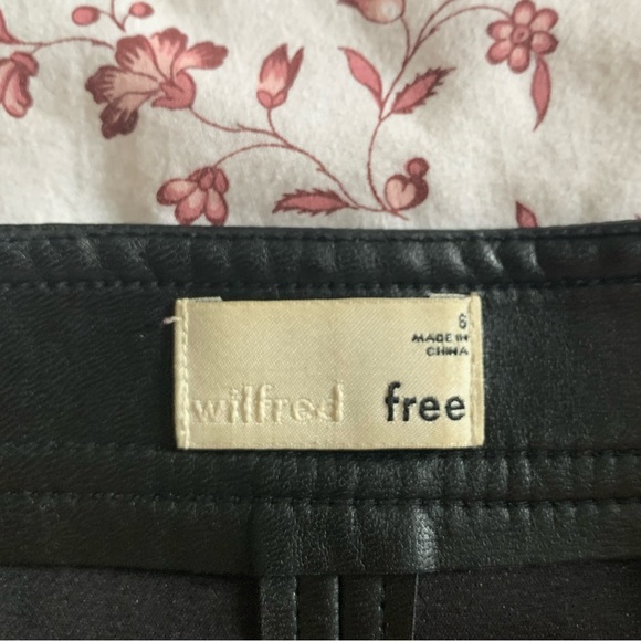 Aritzia Black Leather Skirt - Picture 2 of 5